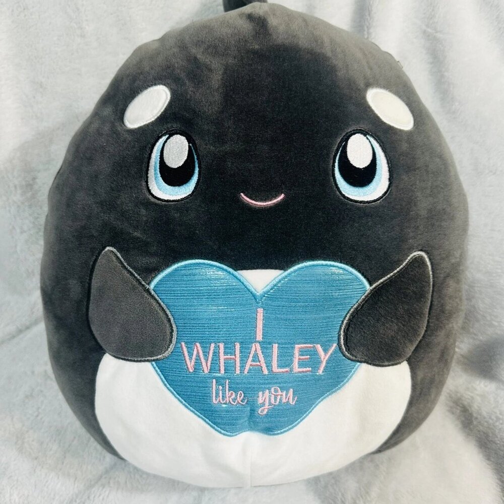 Squishmallows 12" Kai The Whale Valentine's I Whaley Like You - NWT